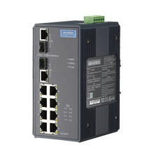 Advantech 8 port PoE + 2 SFP/Gig industrijski
switch